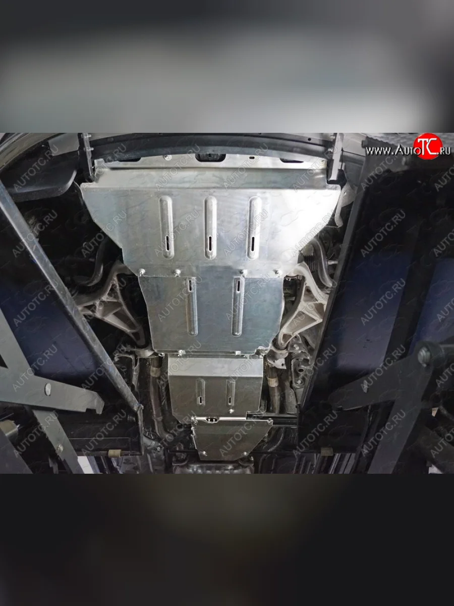 Защиты комплект (алюминий) 4мм (радиатор, картер, кпп, рк, бак) ТСС Тюнинг Jeep Grand Cherokee WK2 1-ый рестайлинг (2013-2018) (алюминий 4 мм)  в Керчи Республика Крым