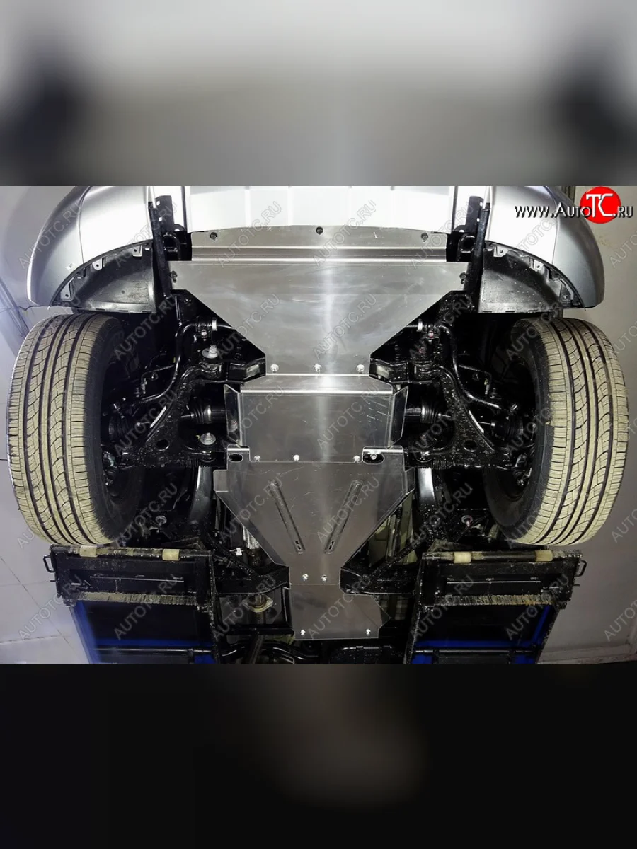 Защиты комплект (радиатор, картер, редуктор, кпп, рейка, раздатка) ТСС Тюнинг KIA Mohave HM2 (2019-2022) (алюминий 4 мм)  с доставкой в г. Керчь