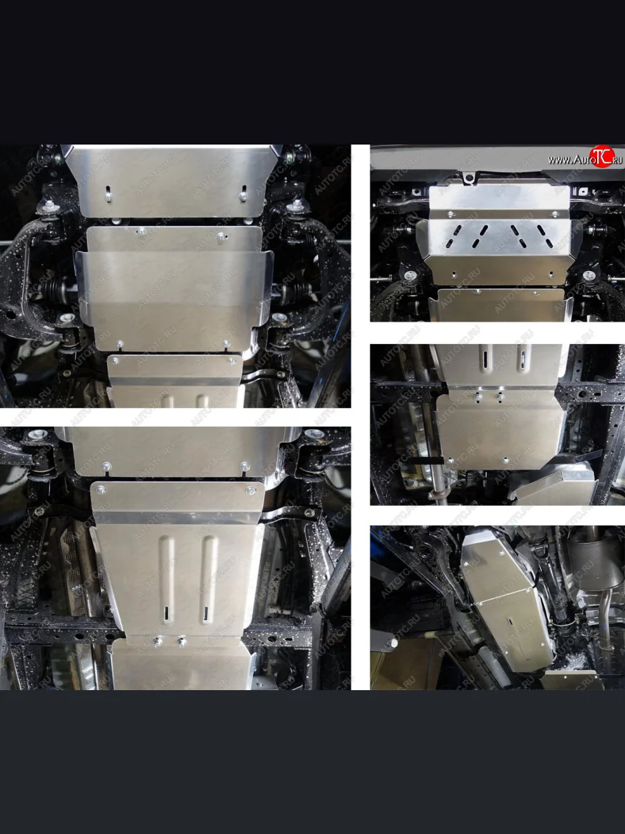 Защиты комплект (радиатор, картер, кпп, рк, бак) ТСС Тюнинг Toyota Fortuner AN160 дорестайлинг (2015-2020) (алюминий 4 мм)  в Самаре Самарской области