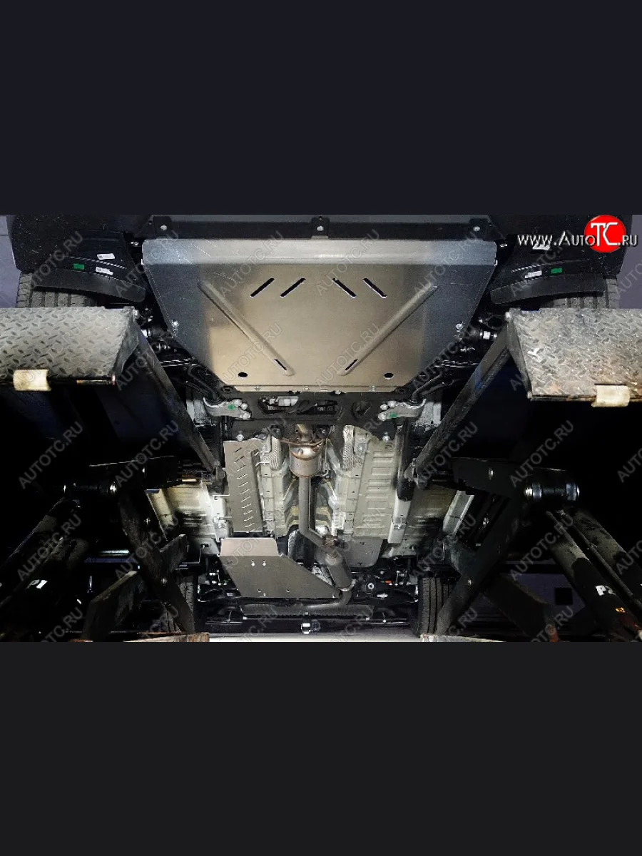 Защиты комплект (картер, кпп, топливопровод, бак, задний редуктор) ТСС Тюнинг EXEED RX (2022-2025) (алюминий 4 мм)  в Керчи Республика Крым