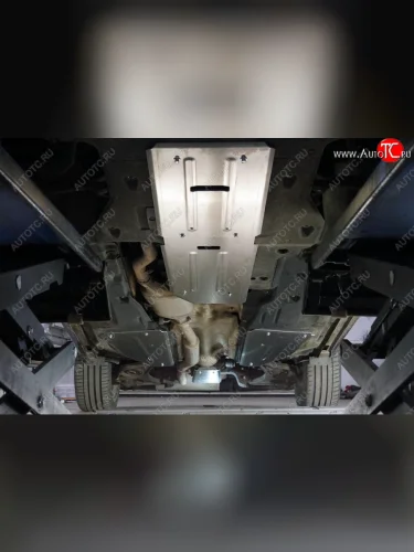 Защиты комплект (картер, акпп, задний редуктор, бак) 4WD 3D ТСС Тюнинг (алюминий 4 мм) GENESIS GV80 1 JK1 дорестайлинг (2020-2022)