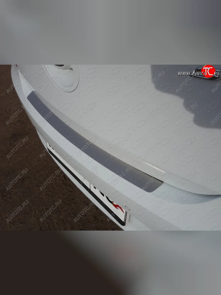 Накладка на задний бампер ТСС Тюнинг Hyundai Solaris RBr хэтчбэк рестайлинг (2014-2017) (лист шлифованный)  с доставкой в г. Керчь