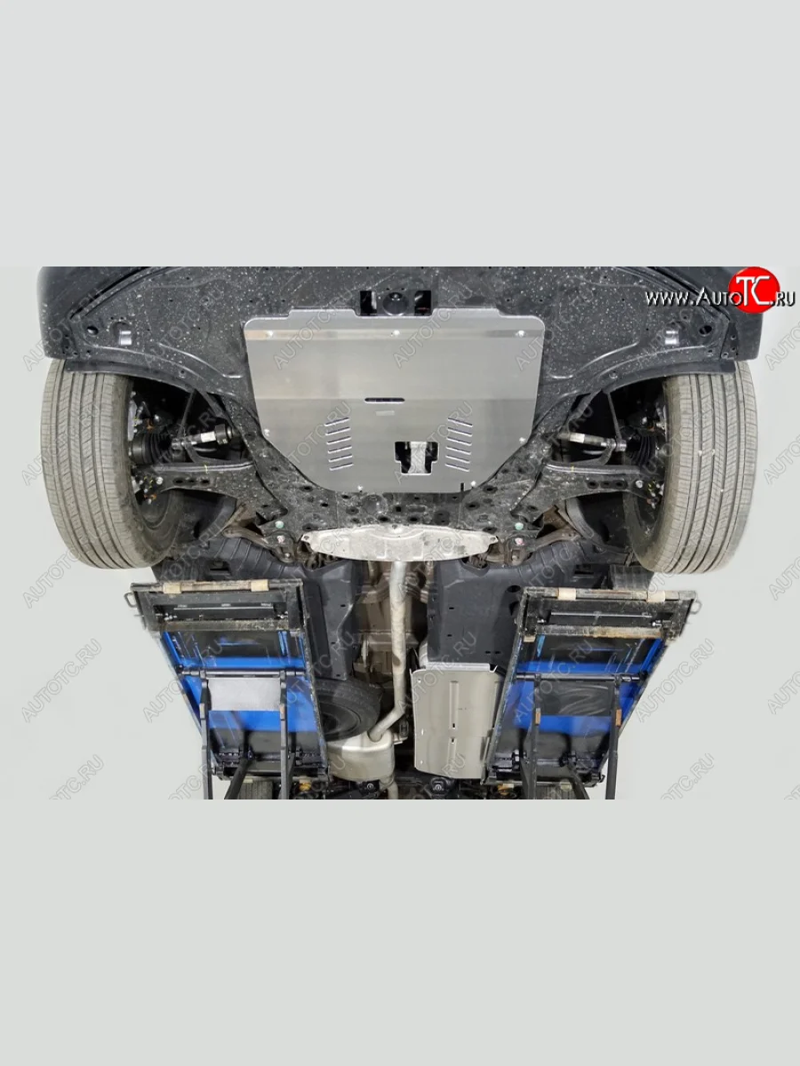 Защиты комплект (картер, кпп, бак) (2WD 2-2D) ТСС Тюнинг KIA Carnival KA4 минивэн дорестайлинг (2020-2023) (алюминий 4 мм)  с доставкой в г. Керчь