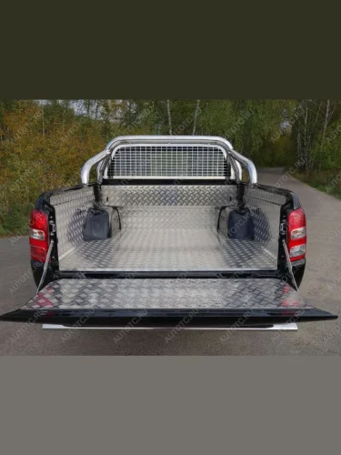 Защитный алюминиевый вкладыш в кузов автомобиля (без борта и дна) ТСС Тюнинг (алюминий) Fiat Fullback (2016-2018)