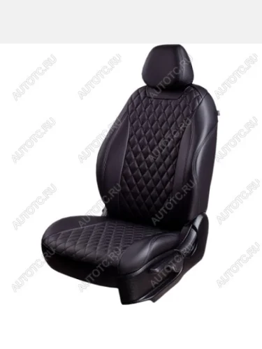 Комплект чехлов для сидений (РЗС 60/40+подл. 3Г Орегон) БАЙРОН Lord Autofashion (черный, вставка черная, строчка черная) Haval F7  дорестайлинг (2018-2022)