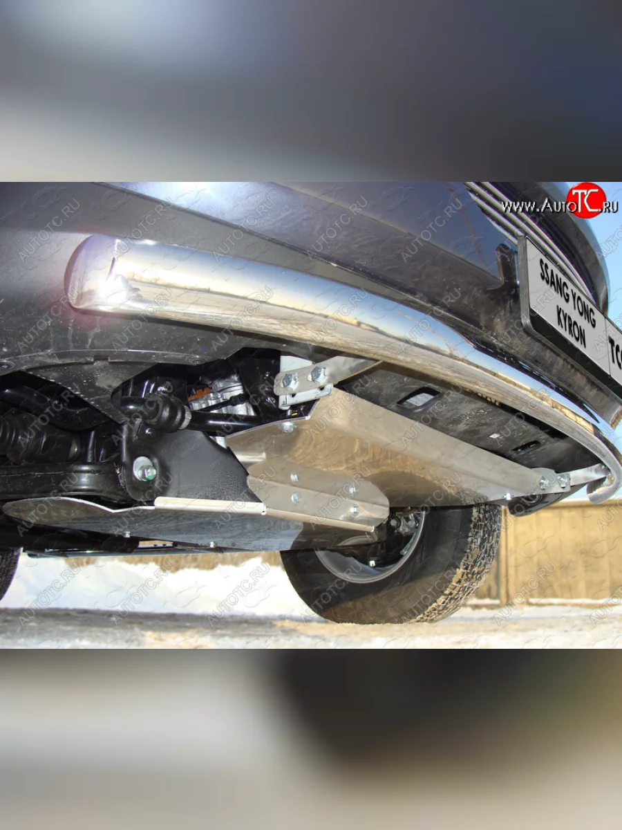 Защита радиатора охлаждения ТСС Тюнинг SSANGYONG Kyron рестайлинг (2007-2016) (алюминий 4 мм)  с доставкой в г. Керчь