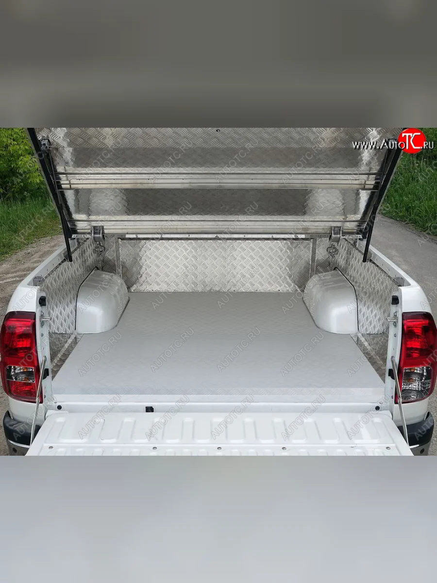 Защитный алюминиевый вкладыш в кузов автомобиля (без борта и дна) ТСС Тюнинг Toyota Hilux AN120 1-ый рестайлинг (2017-2020) (алюминий)  в Самаре Самарской области