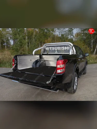 Защитный алюминиевый вкладыш в кузов автомобиля (без борта и дна) ТСС Тюнинг (алюминий) Mitsubishi L200 5 KK,KL дорестайлинг (2015-2019)