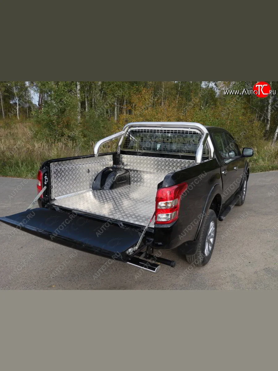 Защитный алюминиевый вкладыш в кузов автомобиля (без борта) ТСС Тюнинг Mitsubishi L200 5 KK,KL дорестайлинг (2015-2019) (алюминий )  в Перми Пермском крае