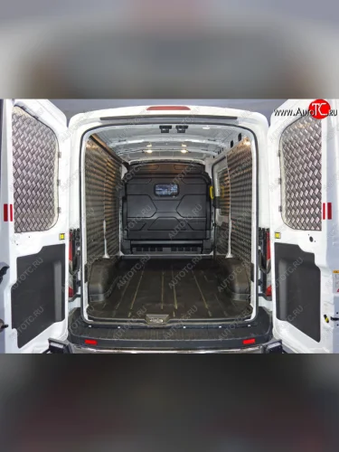 Защитный алюминиевый вкладыш в кузов автомобиля (комплект) ТСС Тюнинг (алюминий) Ford Transit цельнометаллический фургон (2014-2022)