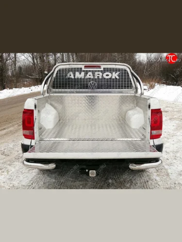 Защитный алюминиевый вкладыш в кузов автомобиля (комплект) ТСС Тюнинг (алюминий) Volkswagen Amarok рестайлинг (2016-2022)