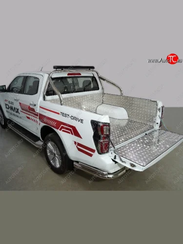 Защитный алюминиевый вкладыш в кузов автомобиля (комплект) ТСС Тюнинг (алюминий) Isuzu D-Max RG DoubleCab (2020-2023)
