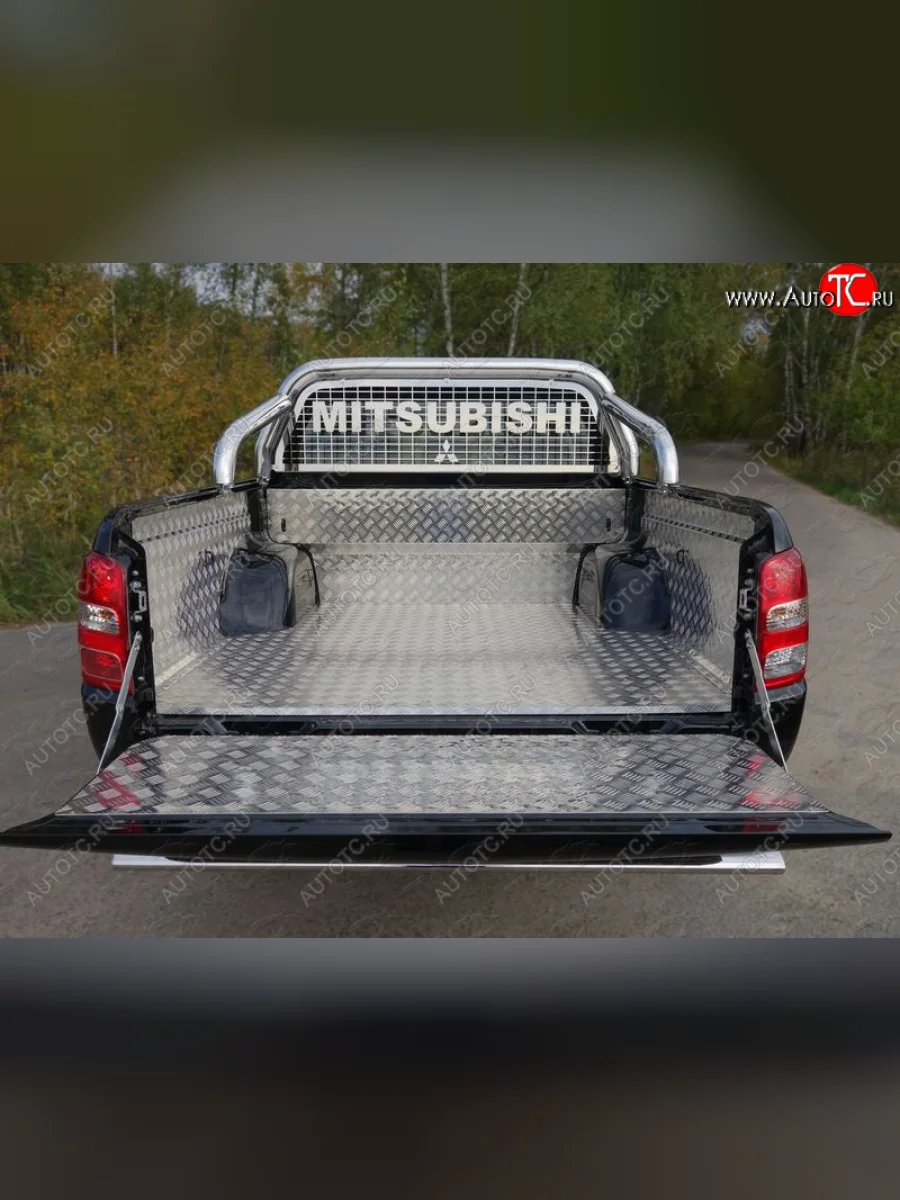 Защитный алюминиевый вкладыш в кузов автомобиля (комплект) ТСС Тюнинг Mitsubishi L200 5 KK,KL рестайлинг (2018-2022) (алюминий)  в Перми Пермском крае