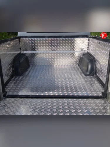 Защитный алюминиевый вкладыш в кузов автомобиля на пластик (дно) ТСС Тюнинг Уаз Патриот 23632 2-ой рестайлинг пикап (2016-2025) (алюминий)