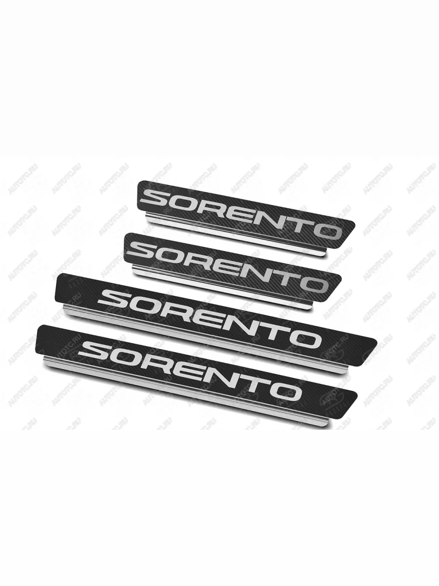 Накладки на пороги Russtal KIA Sorento MQ4 (2020-2022) (нержавейка)  в Перми Пермском крае