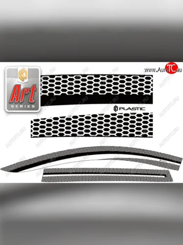 Дефлектора окон CA-Plastic (Серия Art серебро) Haval M6 (2021-2025)