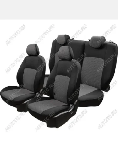 Чехлы сидений (ЦЗС, жаккард) ДУБЛИН Lord Autofashion (черный/вставка зигзаг серый) Daewoo Matiz M150 рестайлинг (2000-2016)