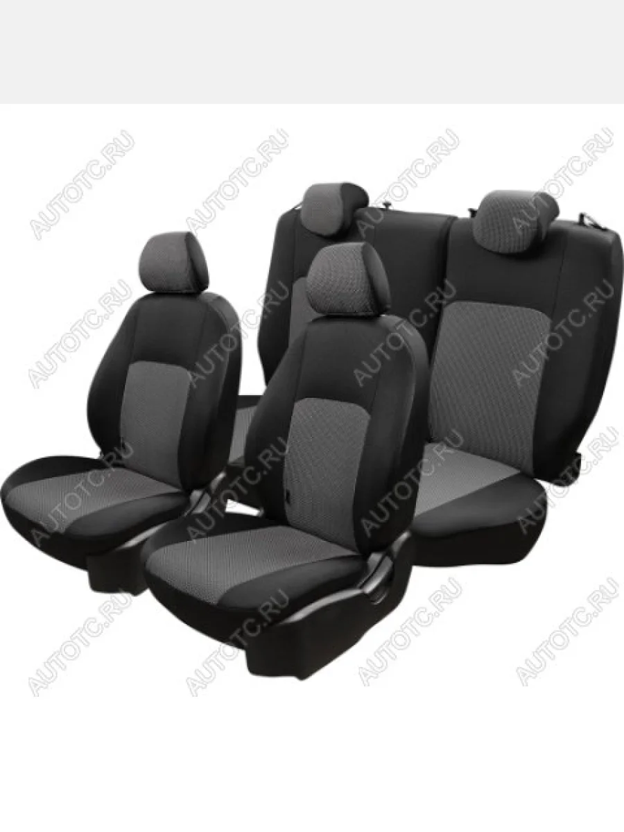 Чехлы сидений (ЦЗС, жаккард) ДУБЛИН Lord Autofashion  Daewoo Matiz (2000-2016) M150 (черный/вставка зигзаг серый)  в Самаре Самарской области