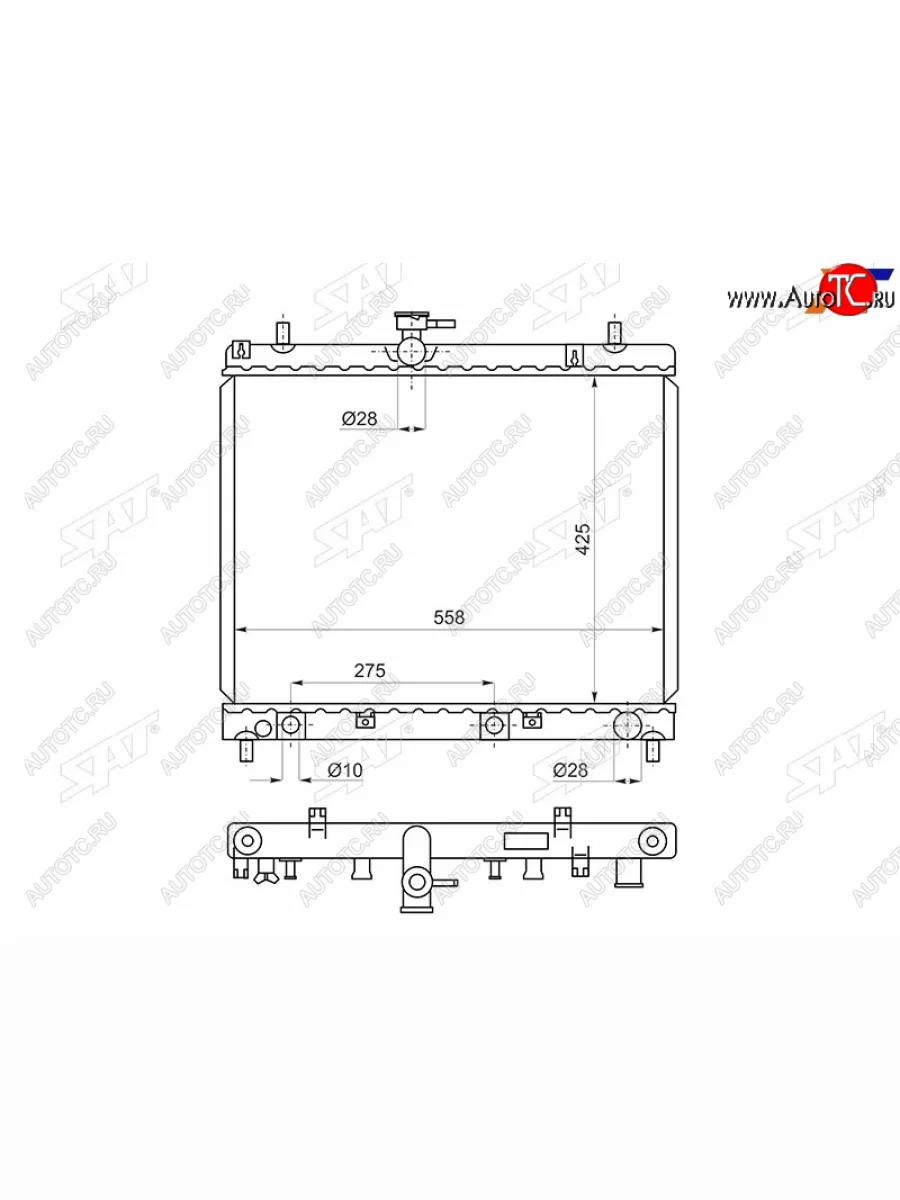 Радиатор SAT Toyota Rush J200 дорестайлинг (2006-2008)  в Самаре Самарской области
