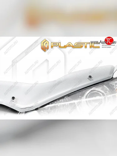 Дефлектор капота (exclusive) CA-Plastic (Шелкография серебро) Москвич 6 лифтбэк (2023-2025)