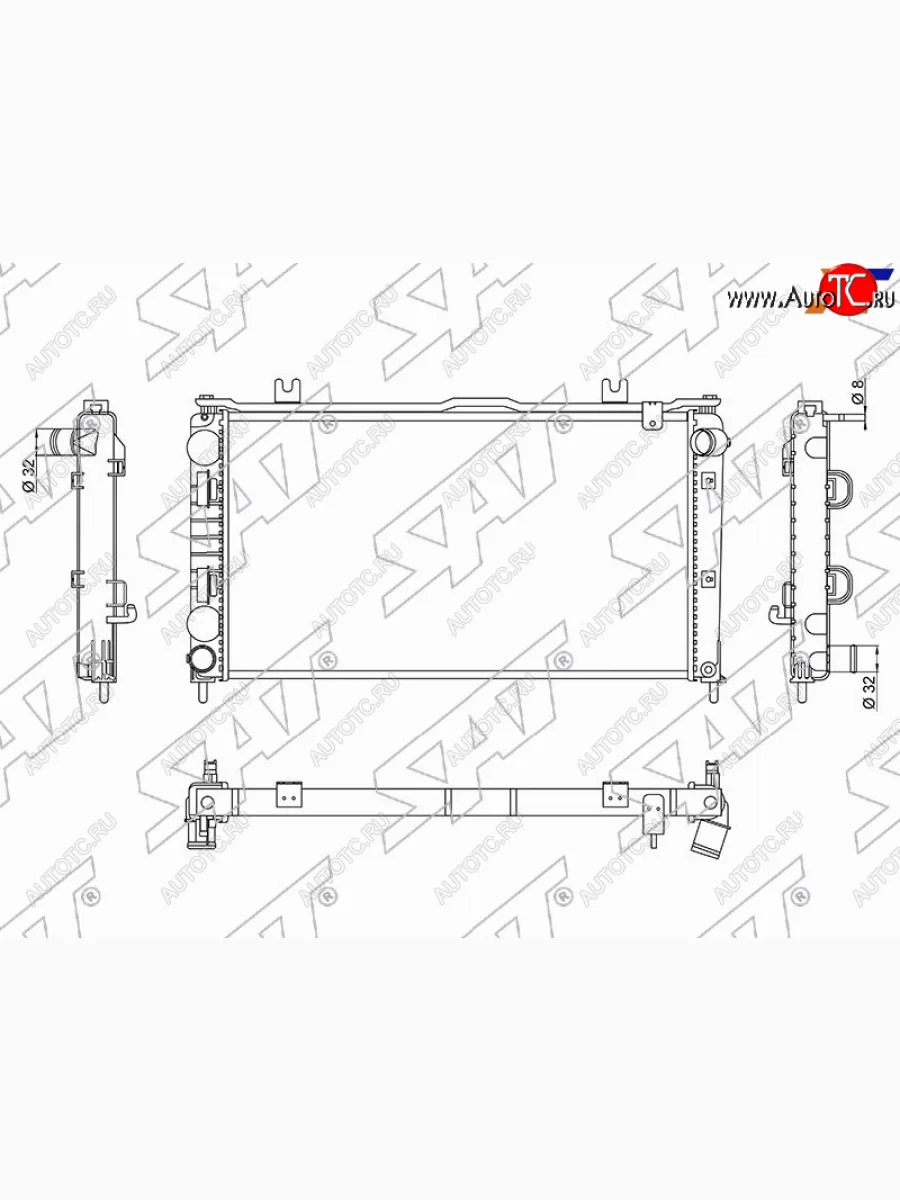 Радиатор SAT Лада ВАЗ Гранта 1 2191 лифтбэк дорестайлинг  (2011-2013)  в Перми Пермском крае