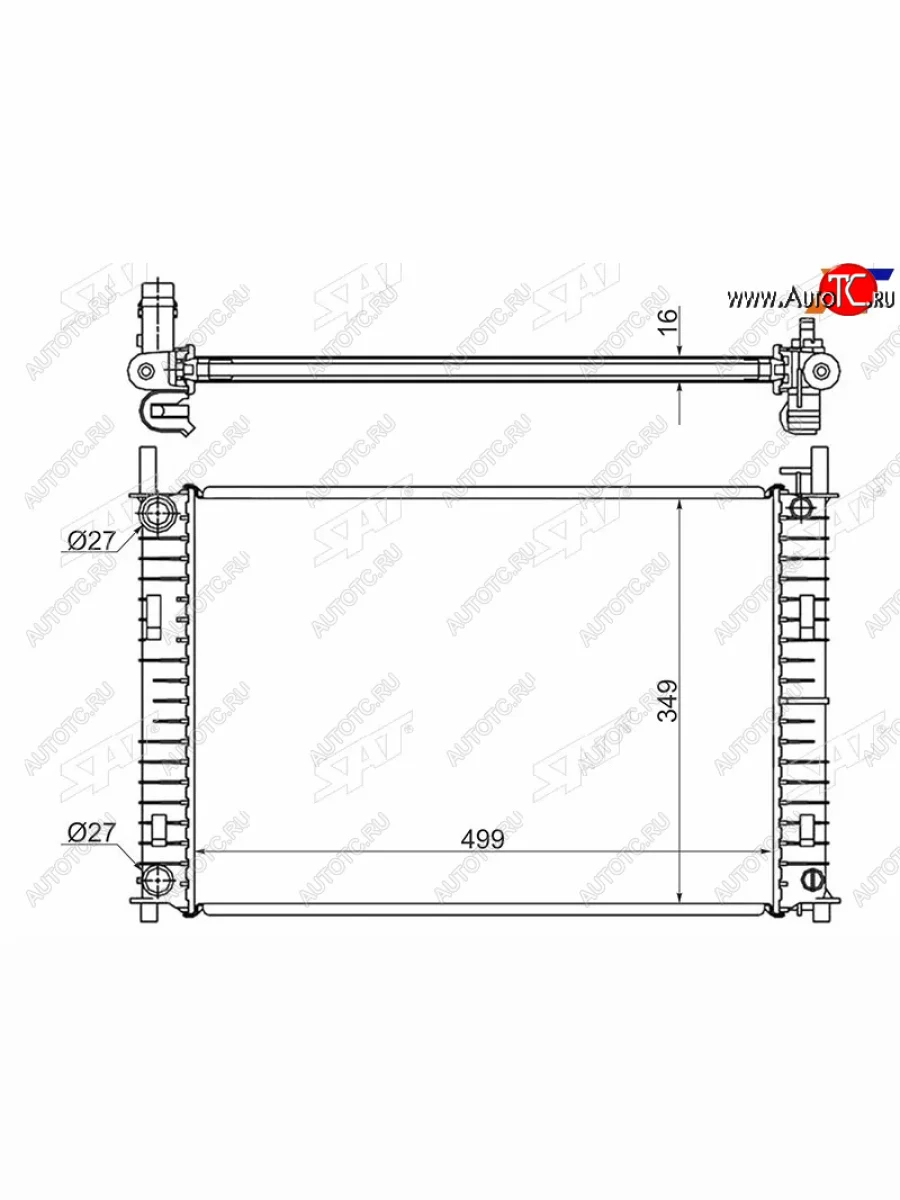 Радиатор SAT Ford Fusion 1 хэтчбэк дорестайлинг (2002-2005)  в Керчи Республика Крым