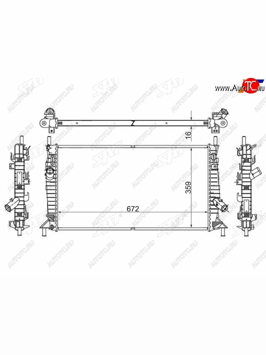 Радиатор SAT Mazda 3/Axela BK дорестайлинг седан (2003-2006)  в Самаре Самарской области