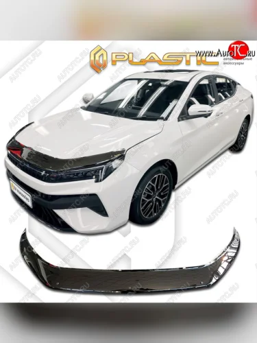 Дефлектор капота (exclusive) CA-Plastic (Classic черный) Москвич 6 лифтбэк (2023-2025)