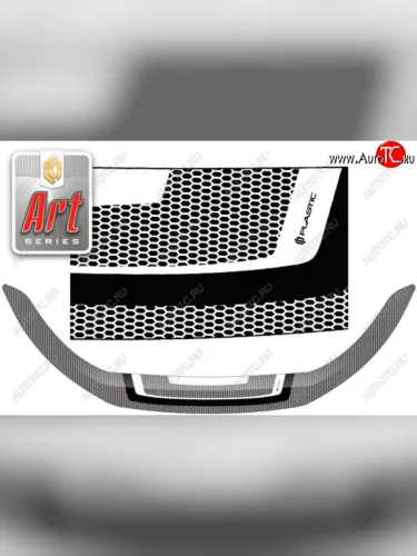 Дефлектор капота (exclusive) CA-Plastic (Серия Art серебро) Haval M6 (2021-2025)