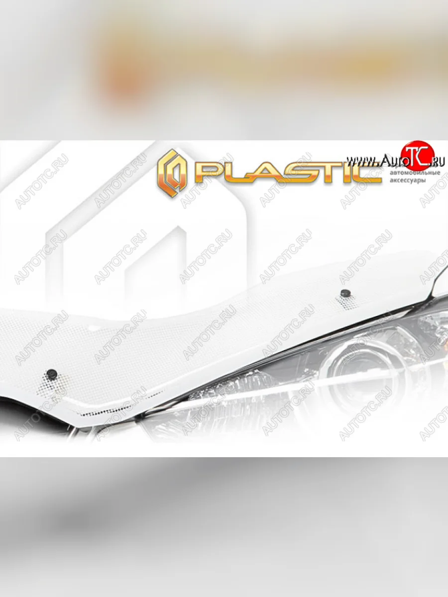 Дефлектор капота (exclusive) CA-Plastic Москвич 6 лифтбэк (2023-2025) (Шелкография белая)  в Керчи Республика Крым