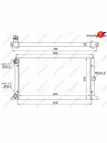 Радиатор (пластинчатый, 1.6 / 1.8 / 2.0, МКПП/АКПП) SAT Seat Alhambra 7M рестайлинг (2000-2010)