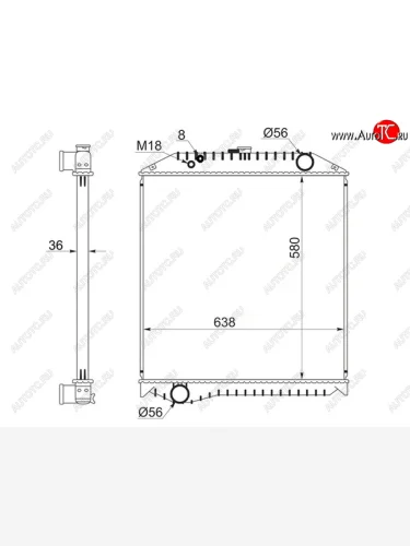 Радиатор SAT Hino Ranger 5 (2001-2017)