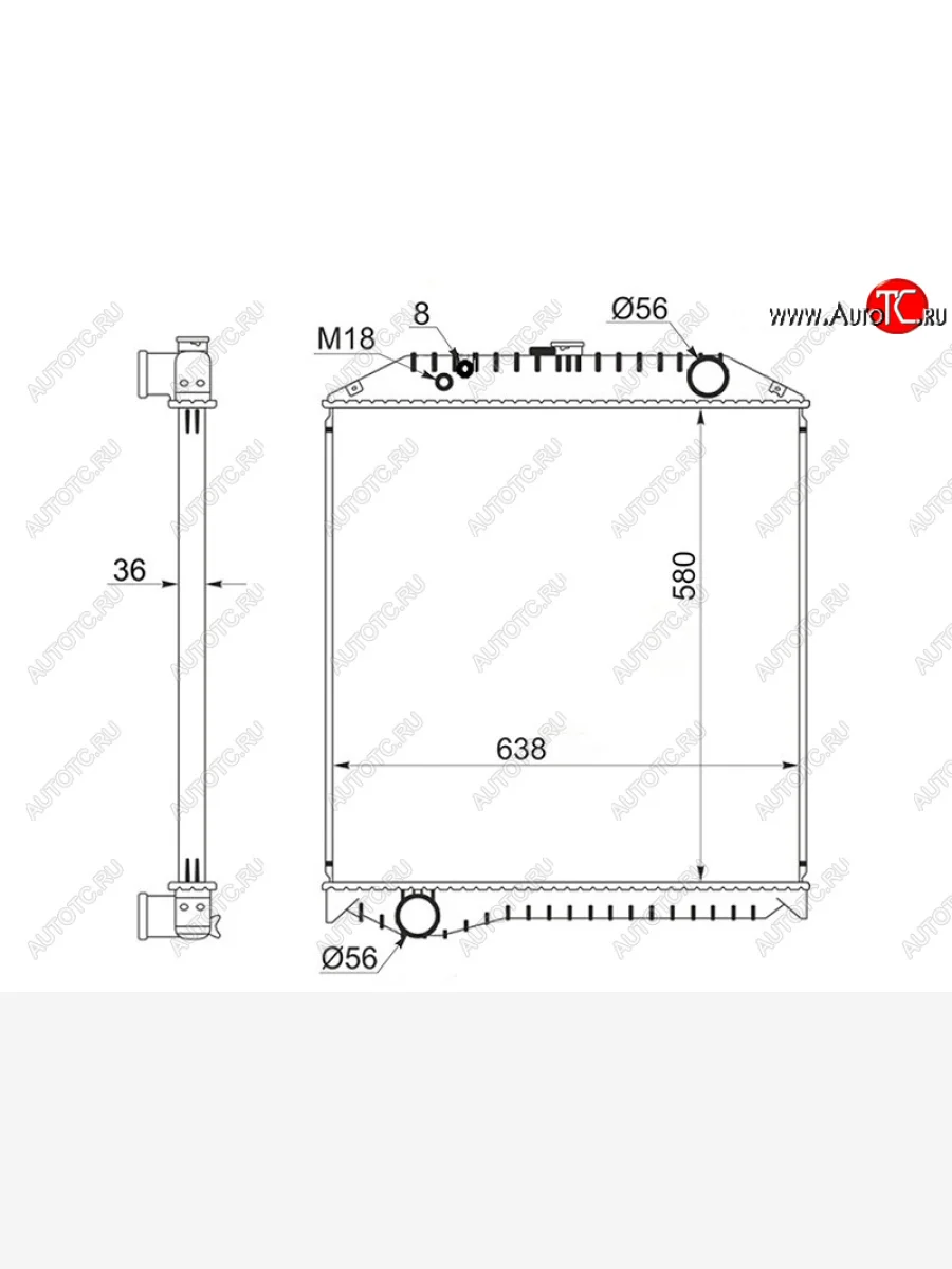 Радиатор SAT Hino Ranger 5 (2001-2017)  в Перми Пермском крае