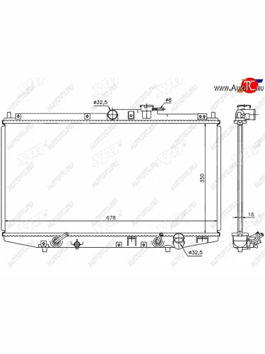 Радиатор SAT Honda Accord 6 CF седан дорестайлинг (1997-2000)
