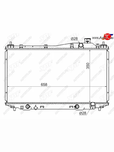 Радиатор SAT Honda Civic ES седан дорестайлинг (2000-2003)