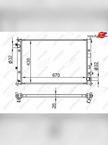 Радиатор SAT Honda Civic FC  седан дорестайлинг (2016-2019)