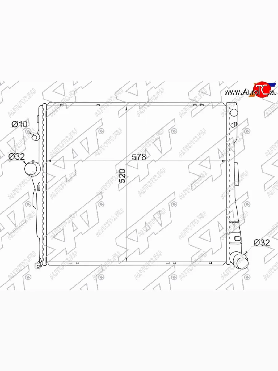 Радиатор SAT BMW X3 E83 (2003-2009)  в Керчи Республика Крым