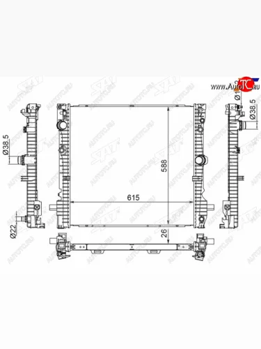 Радиатор SAT BMW X3 G01 дорестайлинг (2017-2021)