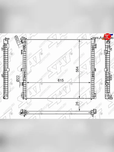 Радиатор SAT BMW X3 G01 дорестайлинг (2017-2021)