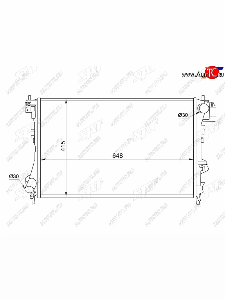 Радиатор SAT SAAB 9-3 YS3F универсал дорестайлинг (2003-2007)  в Керчи Республика Крым