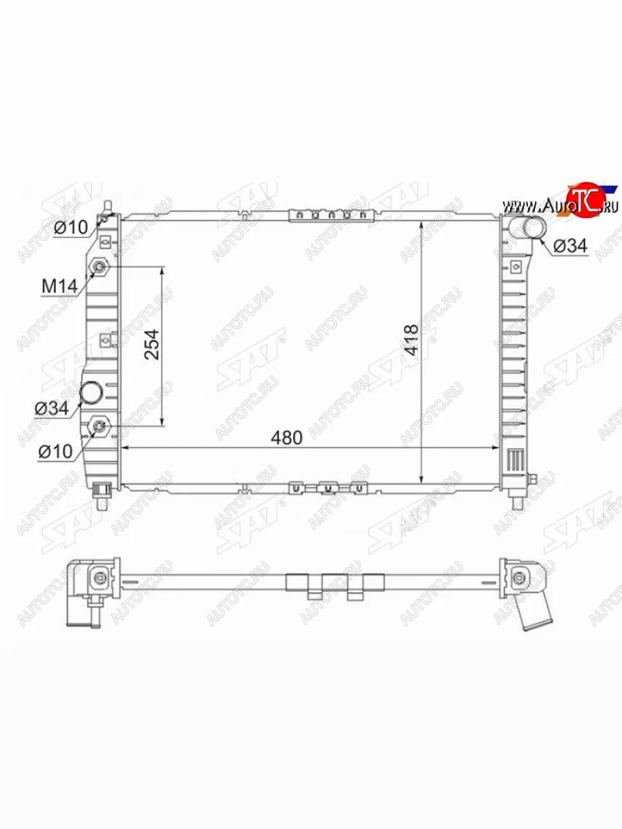 Радиатор SAT Daewoo Kalos (2002-2008)  в Керчи Республика Крым