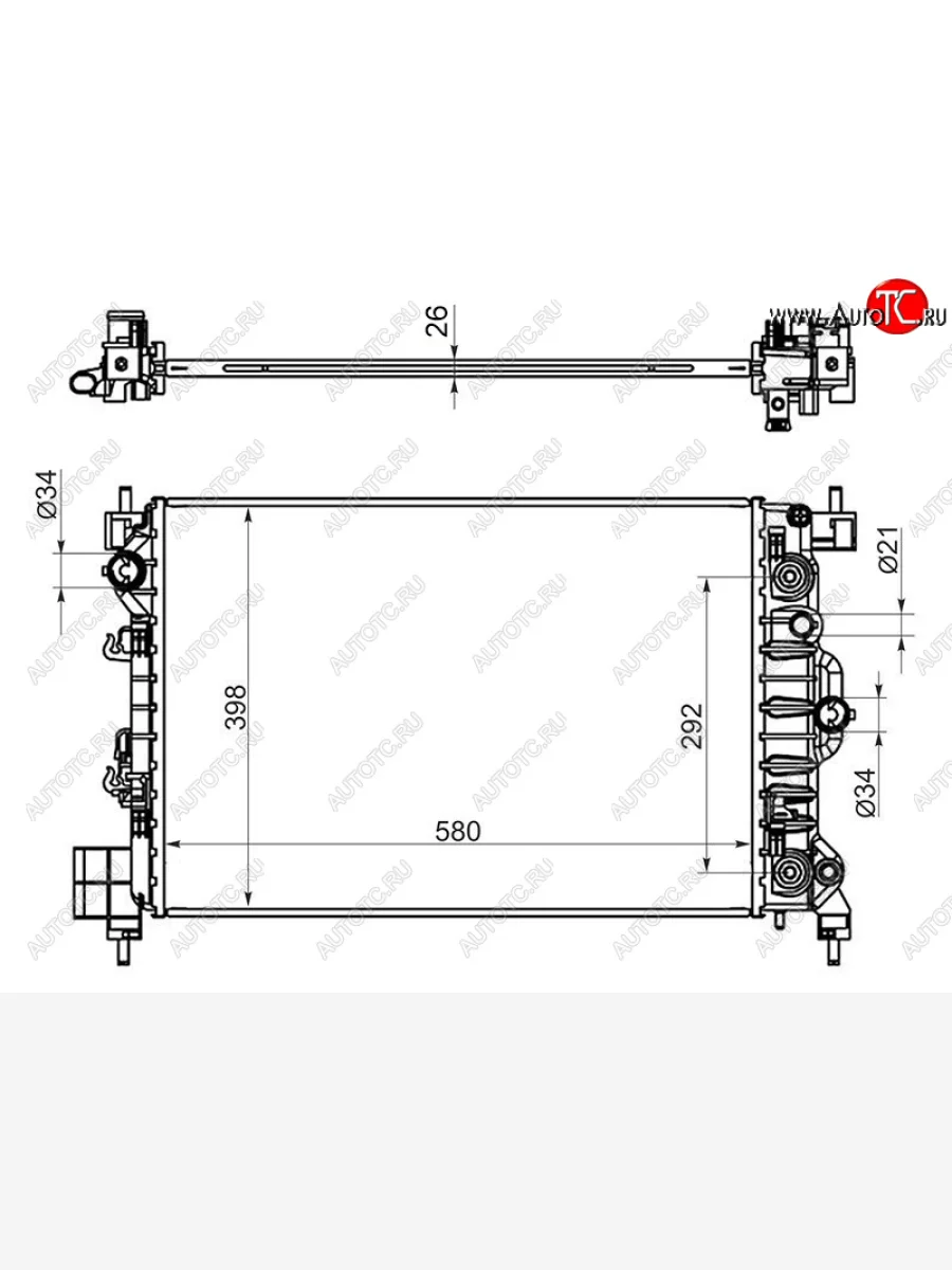Радиатор SAT Opel Mokka  рестайлинг (2016-2019)  в Керчи Республика Крым