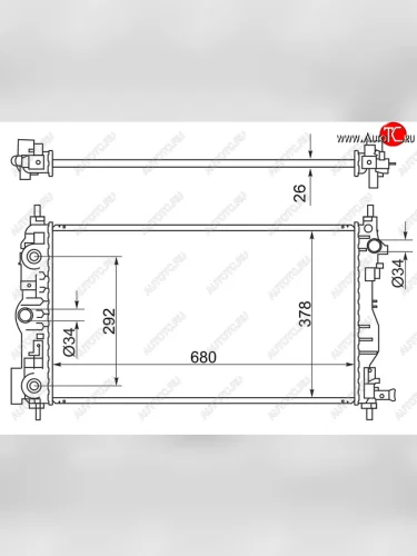Радиатор SAT Chevrolet Cruze J305 хэтчбек дорестайлинг (2009-2012)
