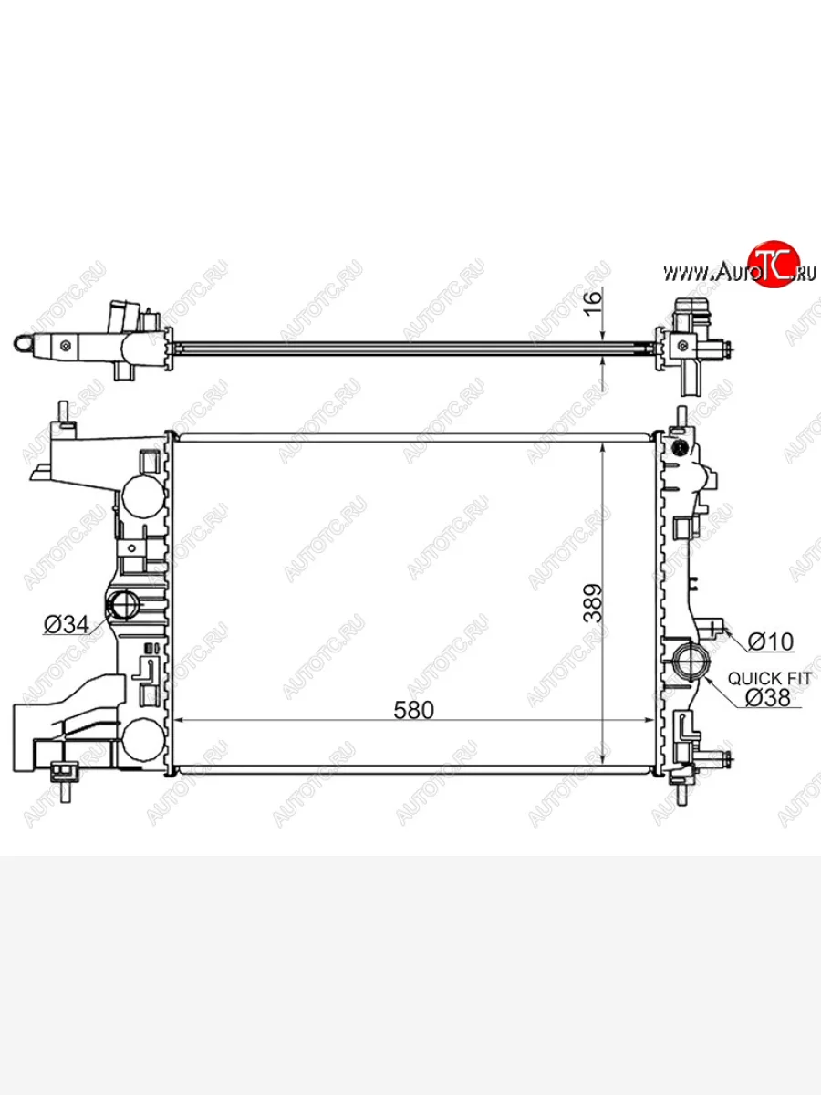 Радиатор SAT Chevrolet Cruze J305 хэтчбек рестайлинг (2012-2015)  в Керчи Республика Крым