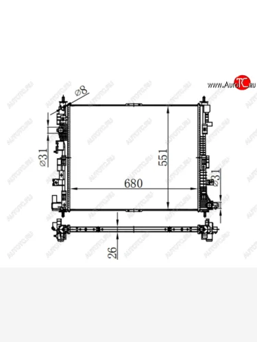 Радиатор SAT Chevrolet Equinox (2016-2021) дорестайлинг
