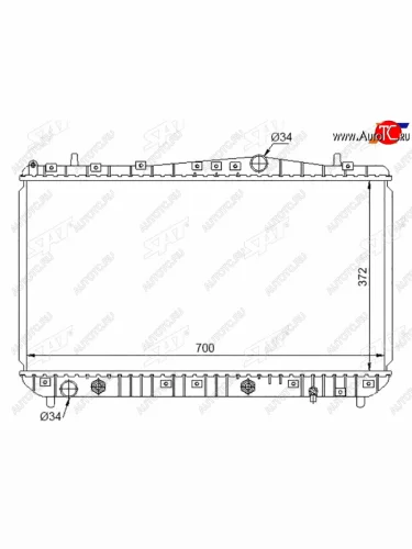 Радиатор SAT Chevrolet Lacetti универсал (2002-2013)