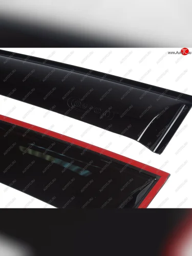 Комплект дефлекторов окон COMFORT (черный глянец) Audi A4 B8 дорестайлинг, универсал (2007-2011)