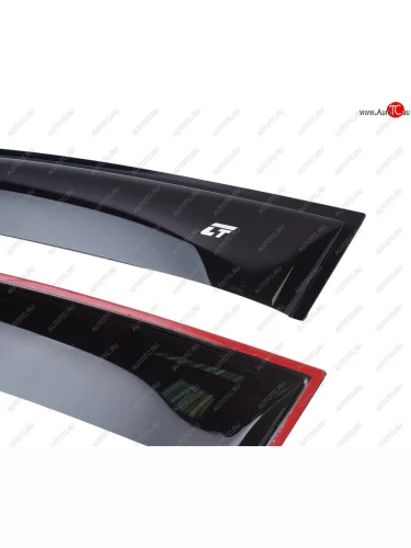 Комплект дефлекторов окон COBRA TUNING (черный глянец) BMW 5 серия  E34 (1988-1994) седан дорестайлинг