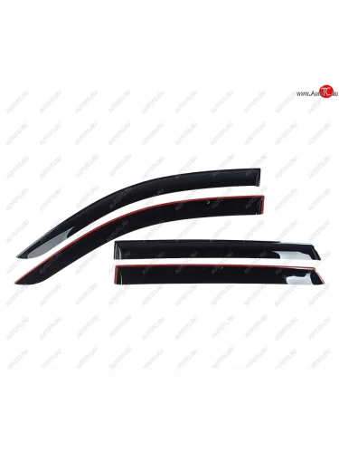Комплект дефлекторов окон COMFORT (черный глянец) Changan CS35 Plus рестайлинг (2021-2025)