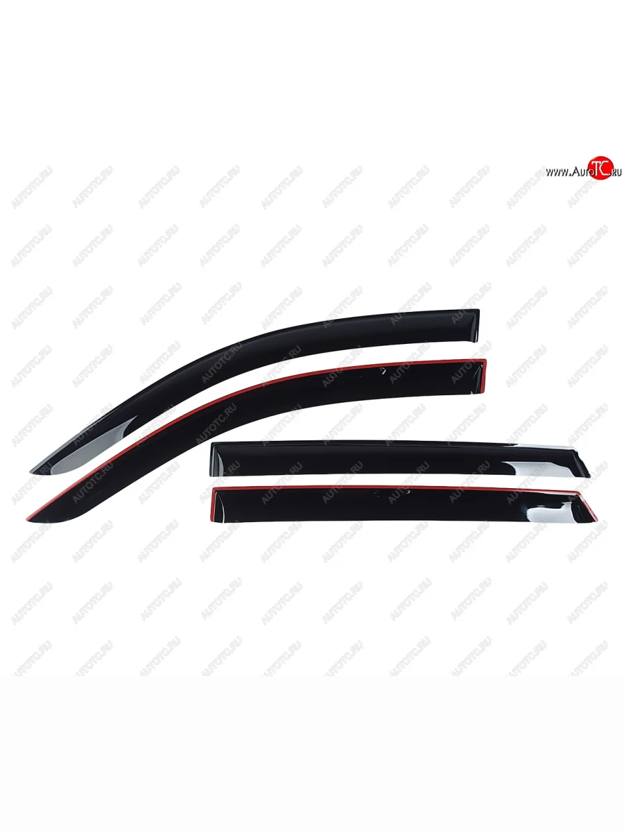 Комплект дефлекторов окон COMFORT Changan CS35 Plus рестайлинг (2021-2025) (черный глянец)  в Самаре Самарской области